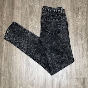 Altar’d State Women's Gray/Black Low Rise Straight Leg Skinny Jeans sz 26